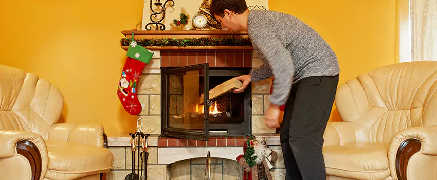 Rusted Metal Fireplace Restoration in Ellensburg, Washington